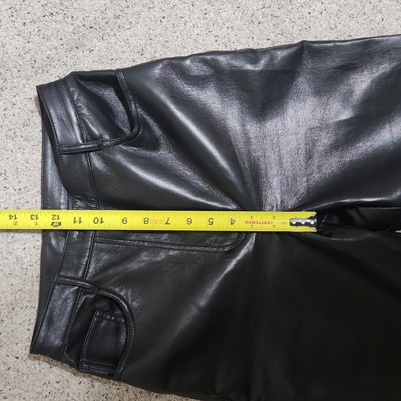ARITZIA Wilfred The Melina High-Rise Vegan Leather Pants Black Size 4 Approx - Picture 6 of 12